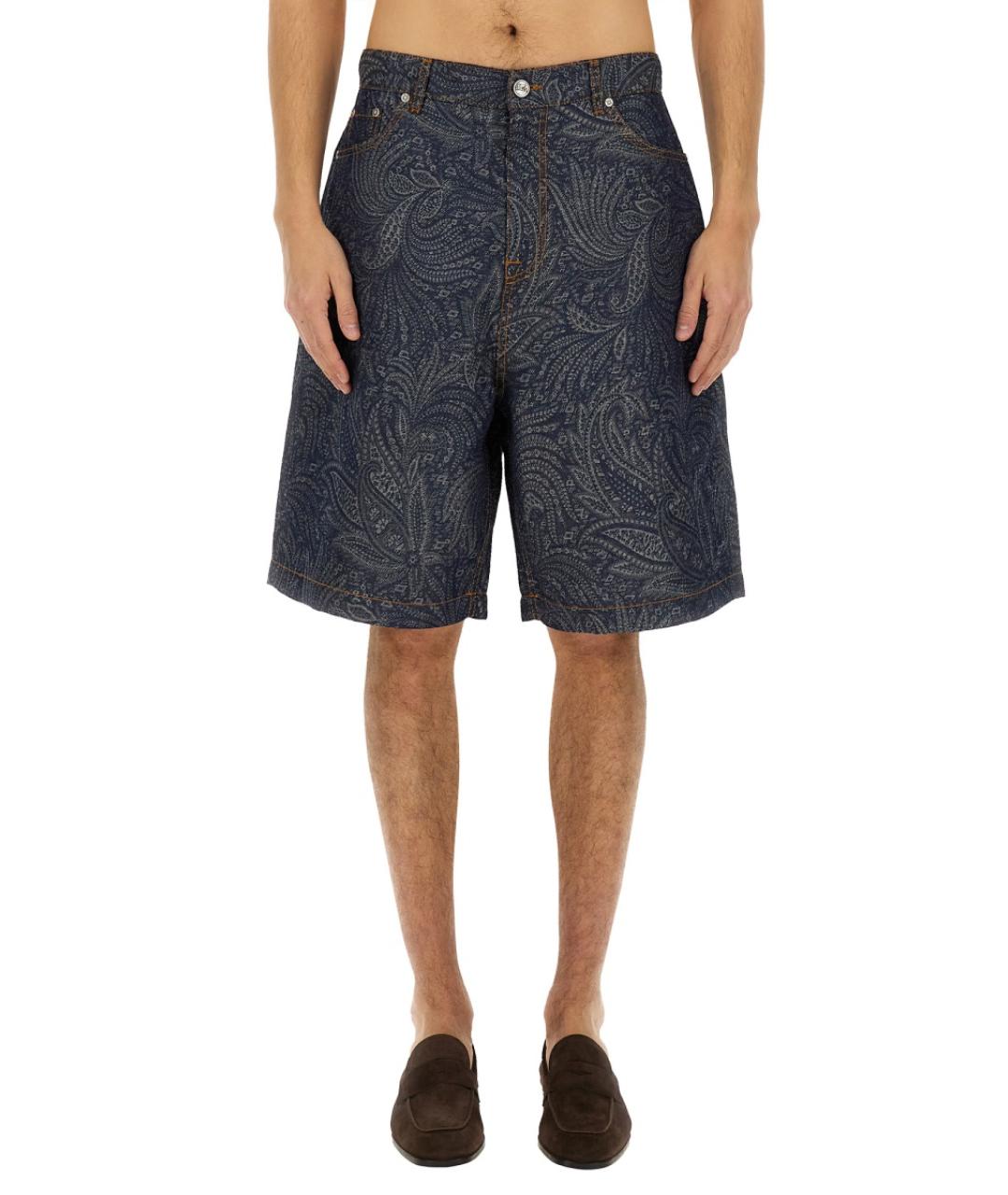 ETRO Синие хлопковые шорты, фото 2