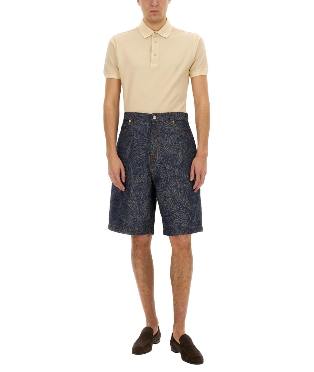 ETRO Синие хлопковые шорты, фото 3