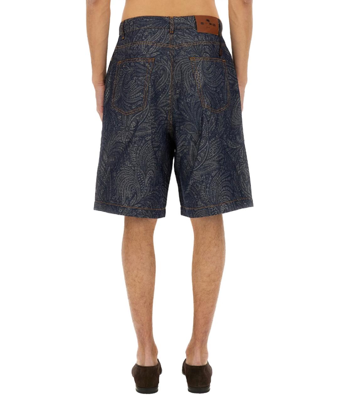 ETRO Синие хлопковые шорты, фото 4