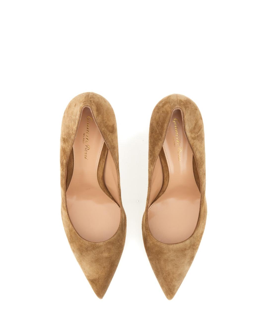 GIANVITO ROSSI Бежевые кожаные туфли, фото 3