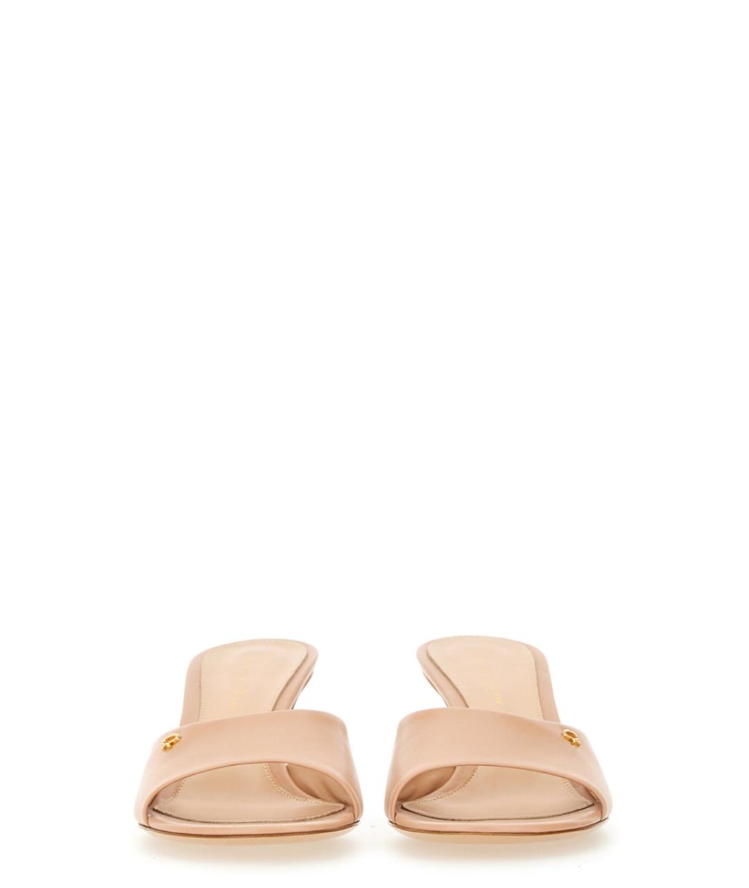 GIANVITO ROSSI Бежевые кожаные туфли, фото 4