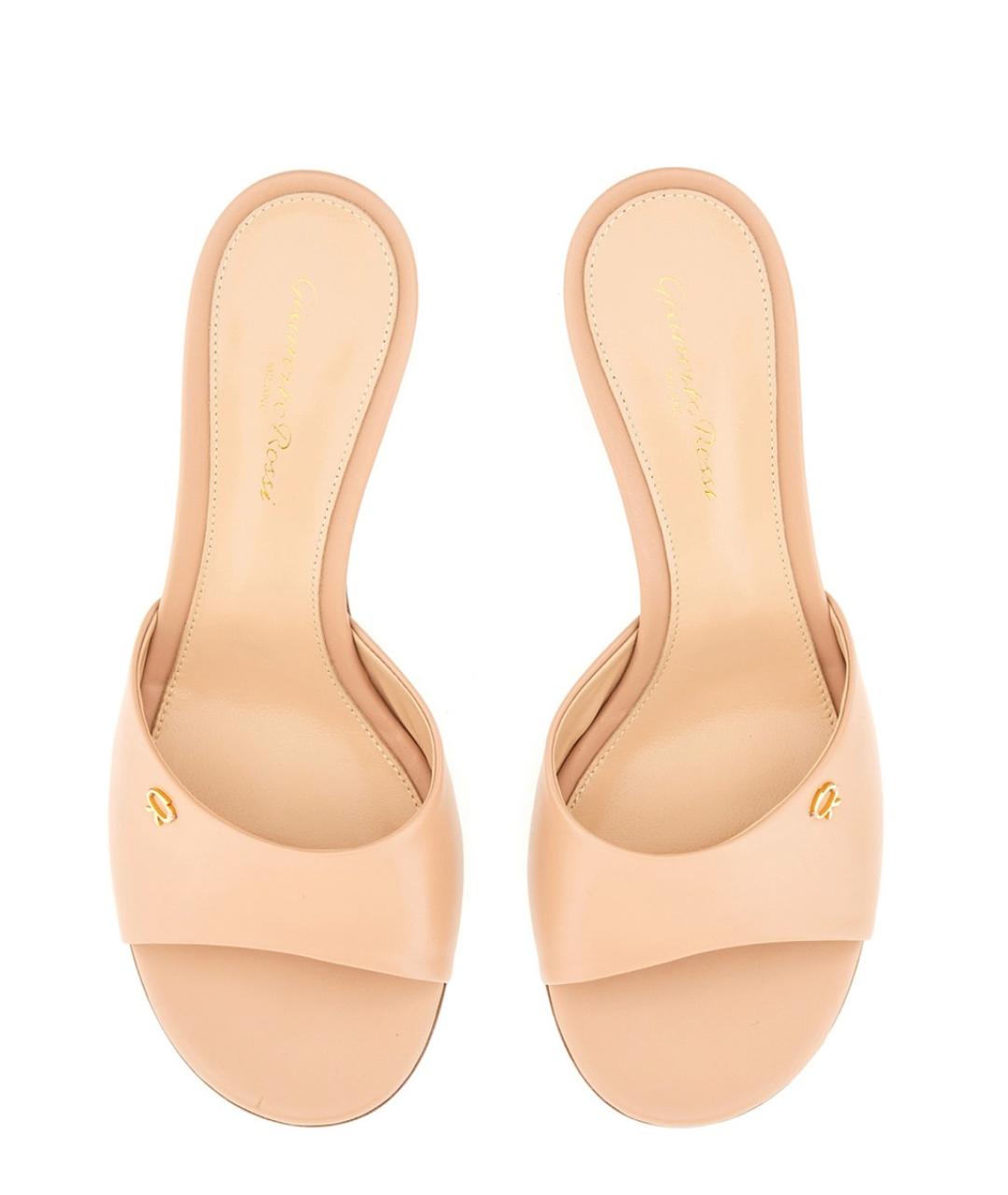 GIANVITO ROSSI Бежевые кожаные туфли, фото 3