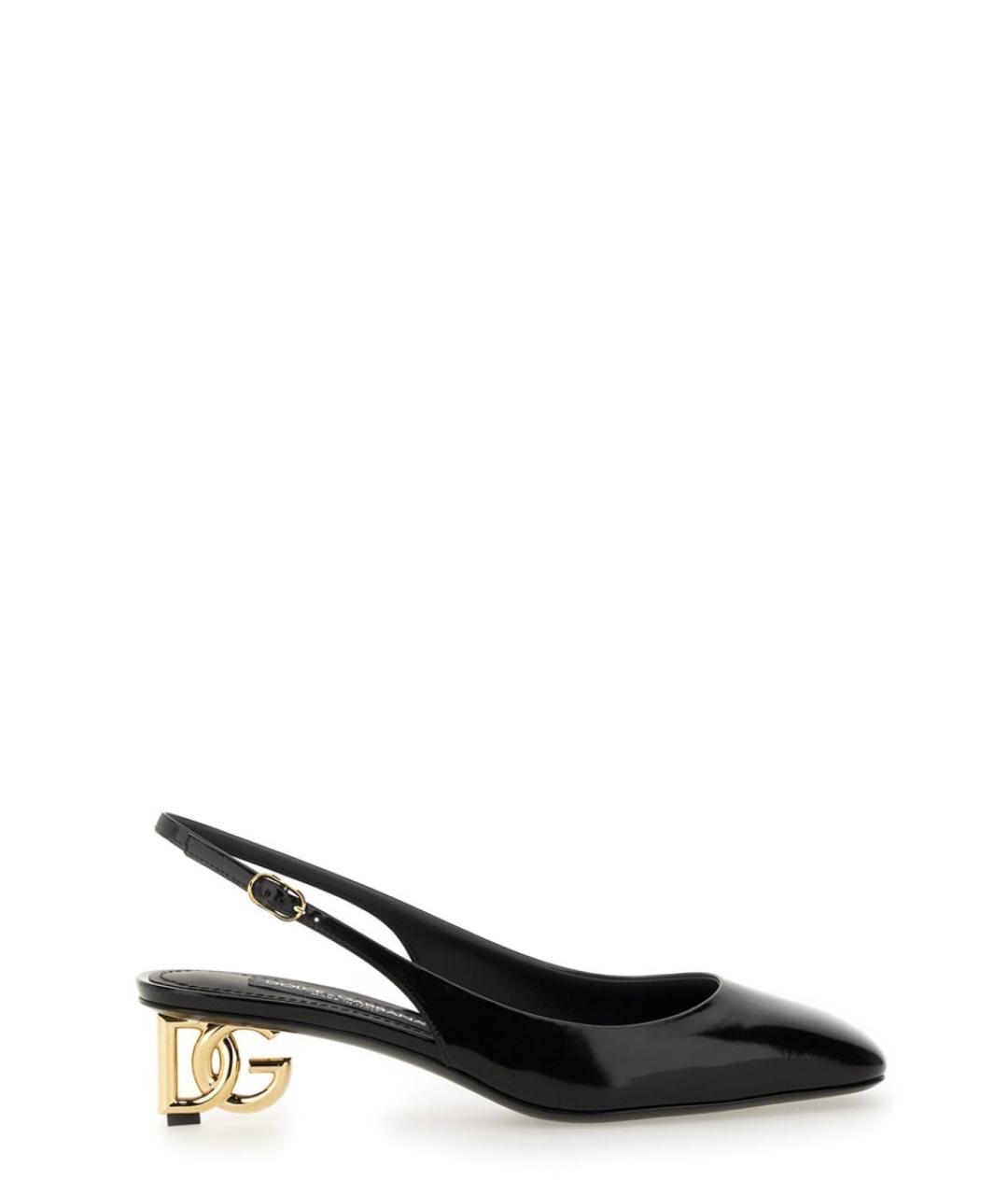 DOLCE&GABBANA Черные кожаные туфли, фото 1