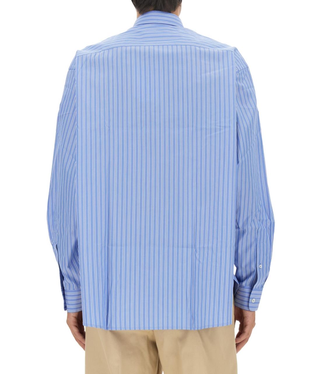 LANVIN Синяя хлопковая кэжуал рубашка, фото 4