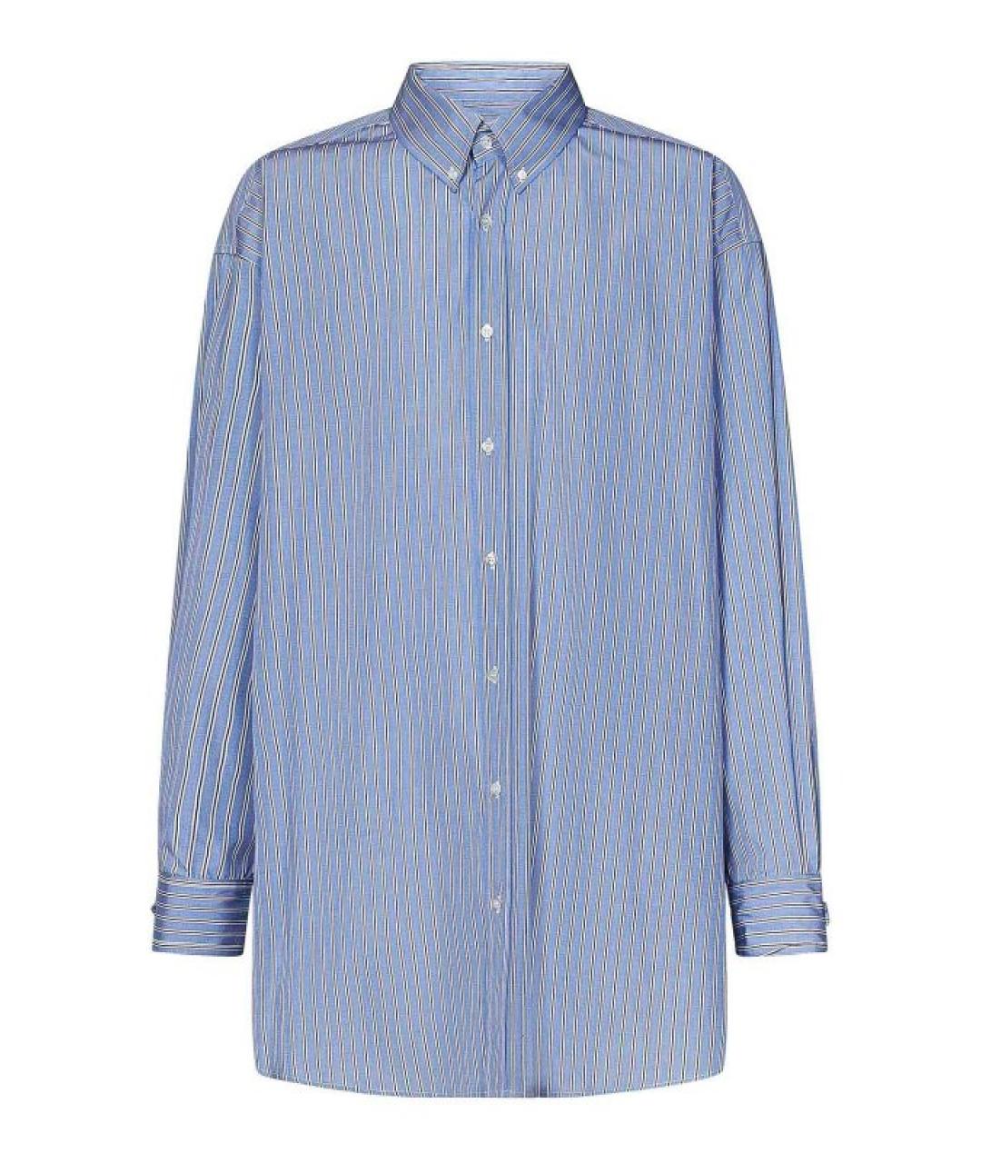 MAISON MARGIELA Синяя хлопковая кэжуал рубашка, фото 1