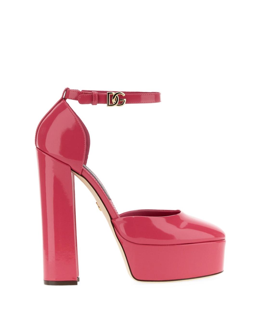 DOLCE&GABBANA Розовые кожаные туфли, фото 1