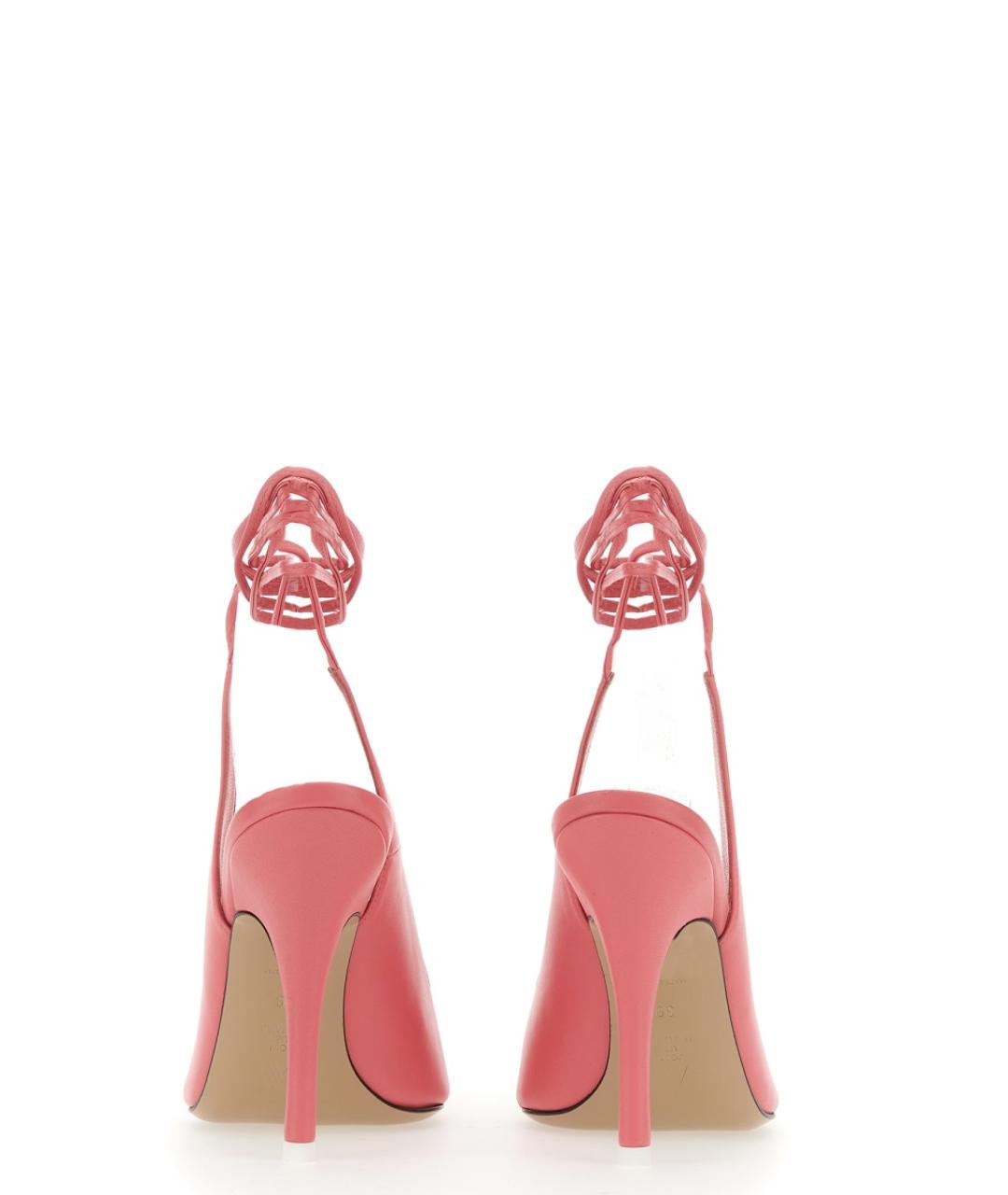 THE ATTICO Розовые кожаные туфли, фото 3