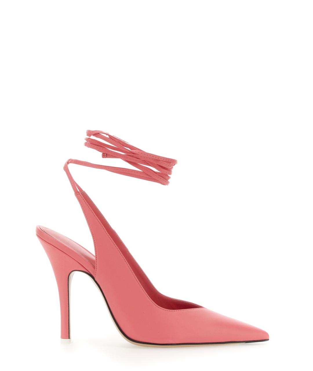 THE ATTICO Розовые кожаные туфли, фото 1