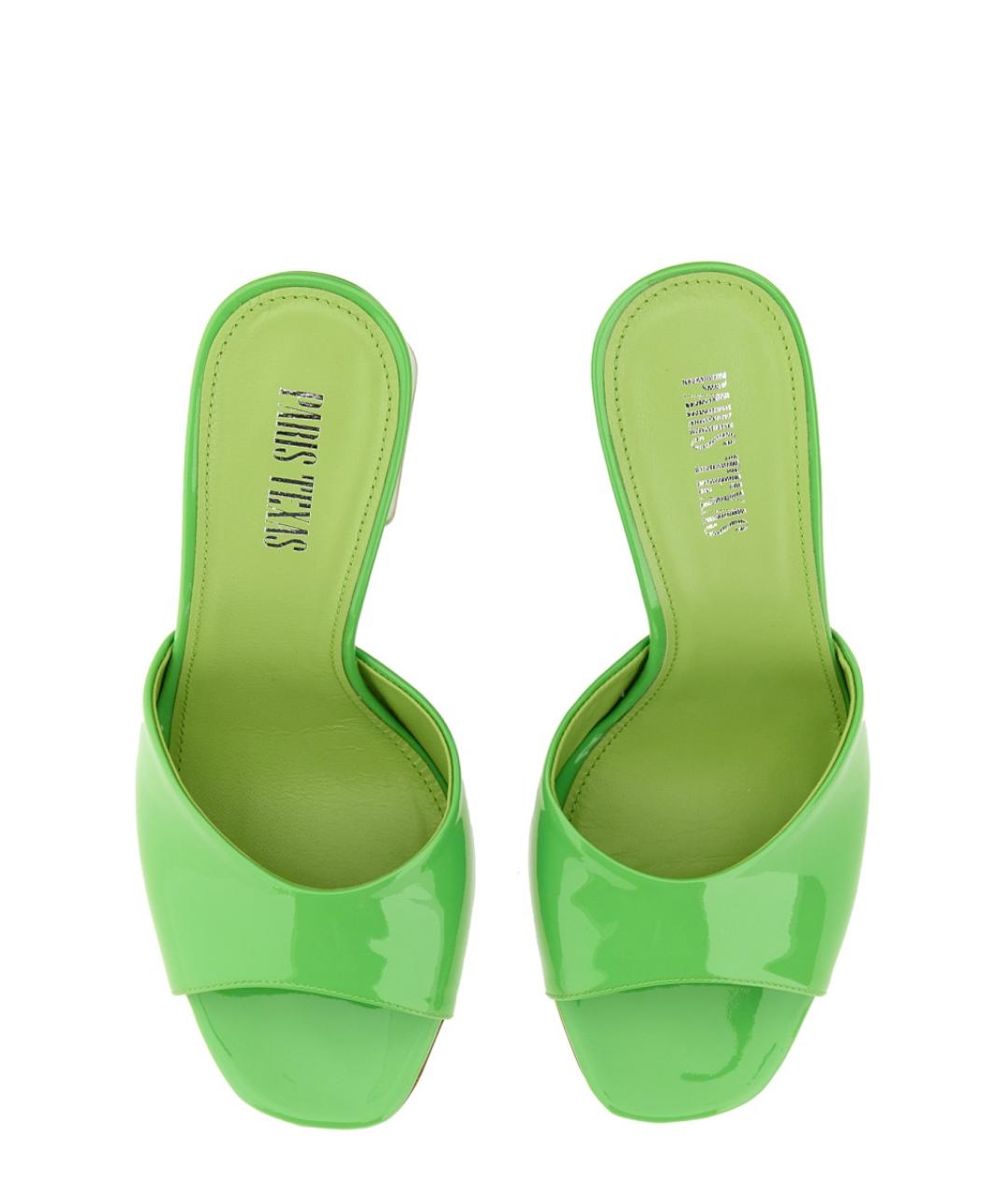 PARIS TEXAS Зеленые кожаные туфли, фото 2