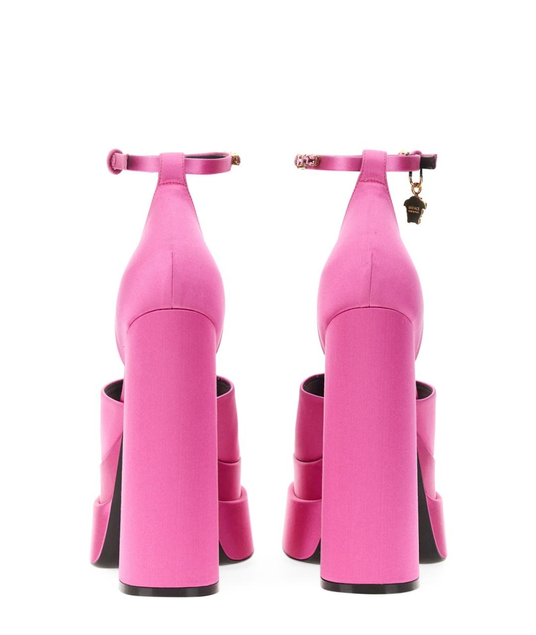 VERSACE Розовые синтетические туфли, фото 3