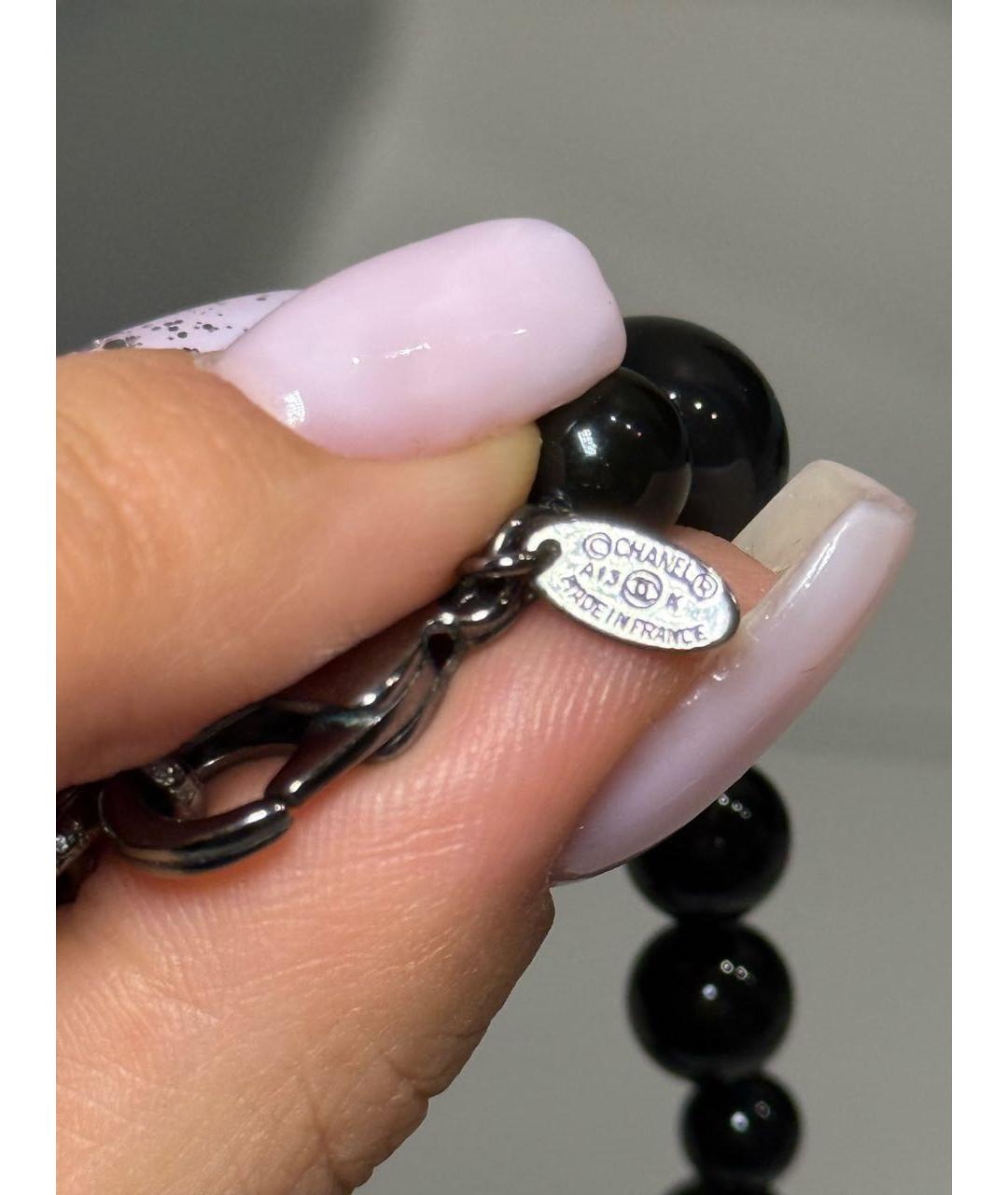 CHANEL Черное колье, фото 4