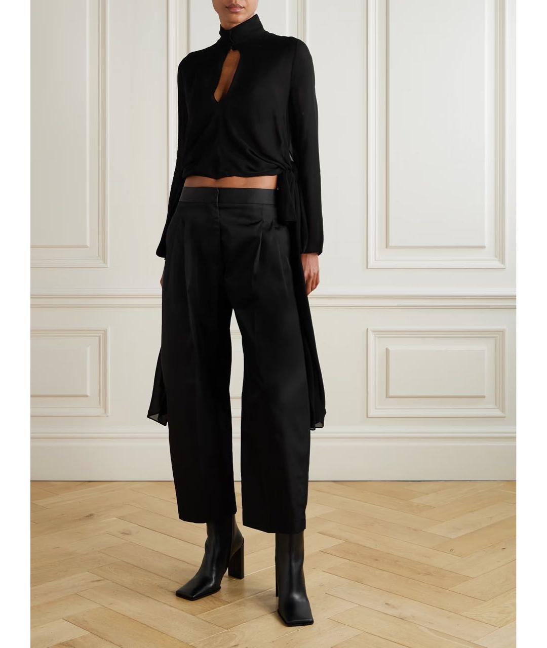 ALAIA Черные полиамидовые прямые брюки, фото 2