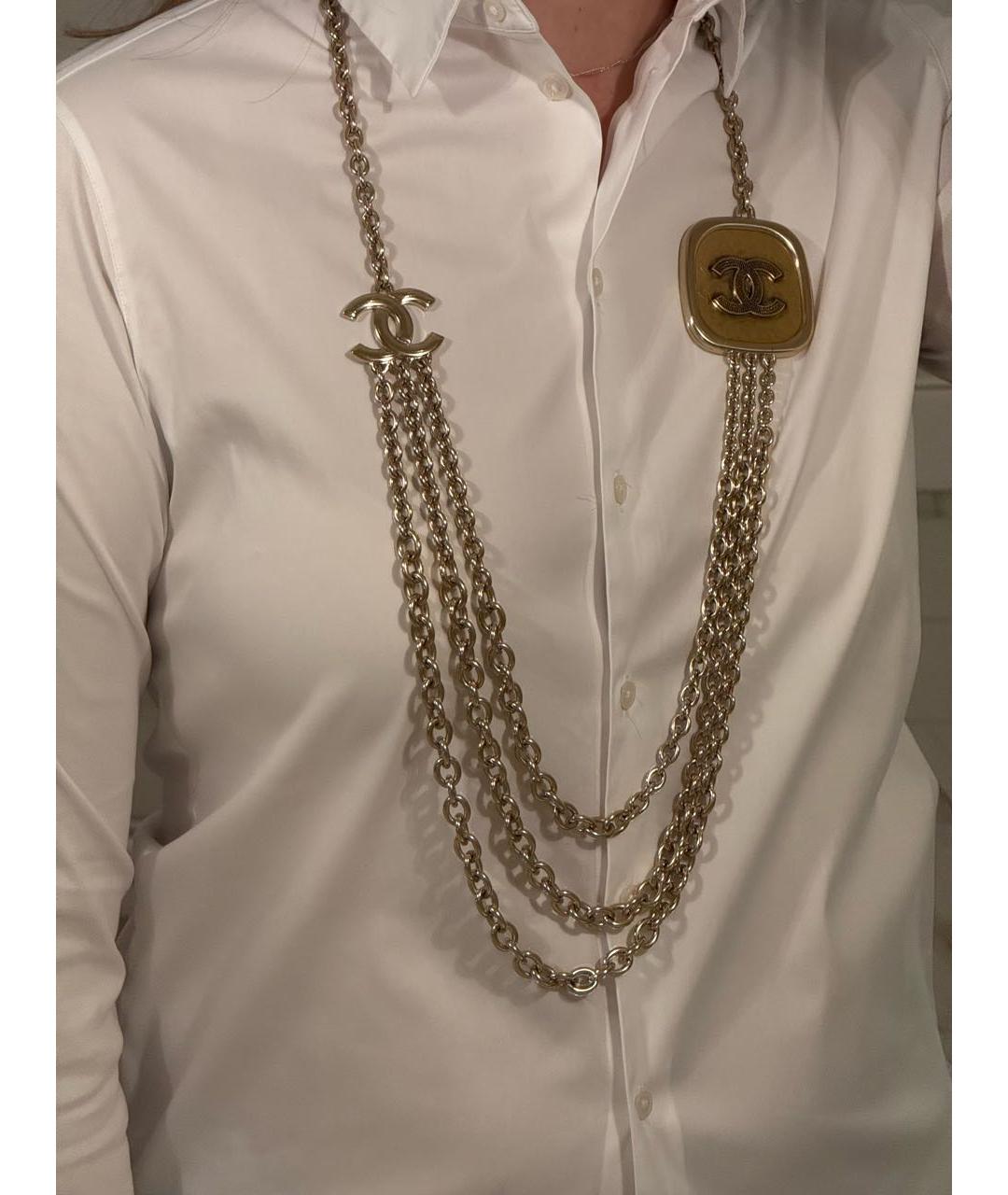 CHANEL Золотое металлическое колье, фото 6