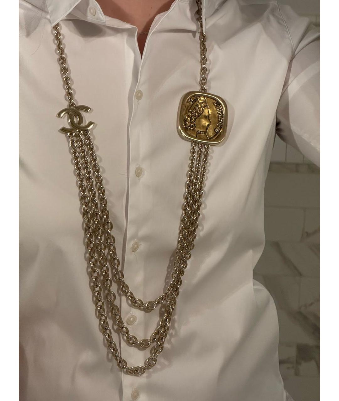 CHANEL Золотое металлическое колье, фото 2