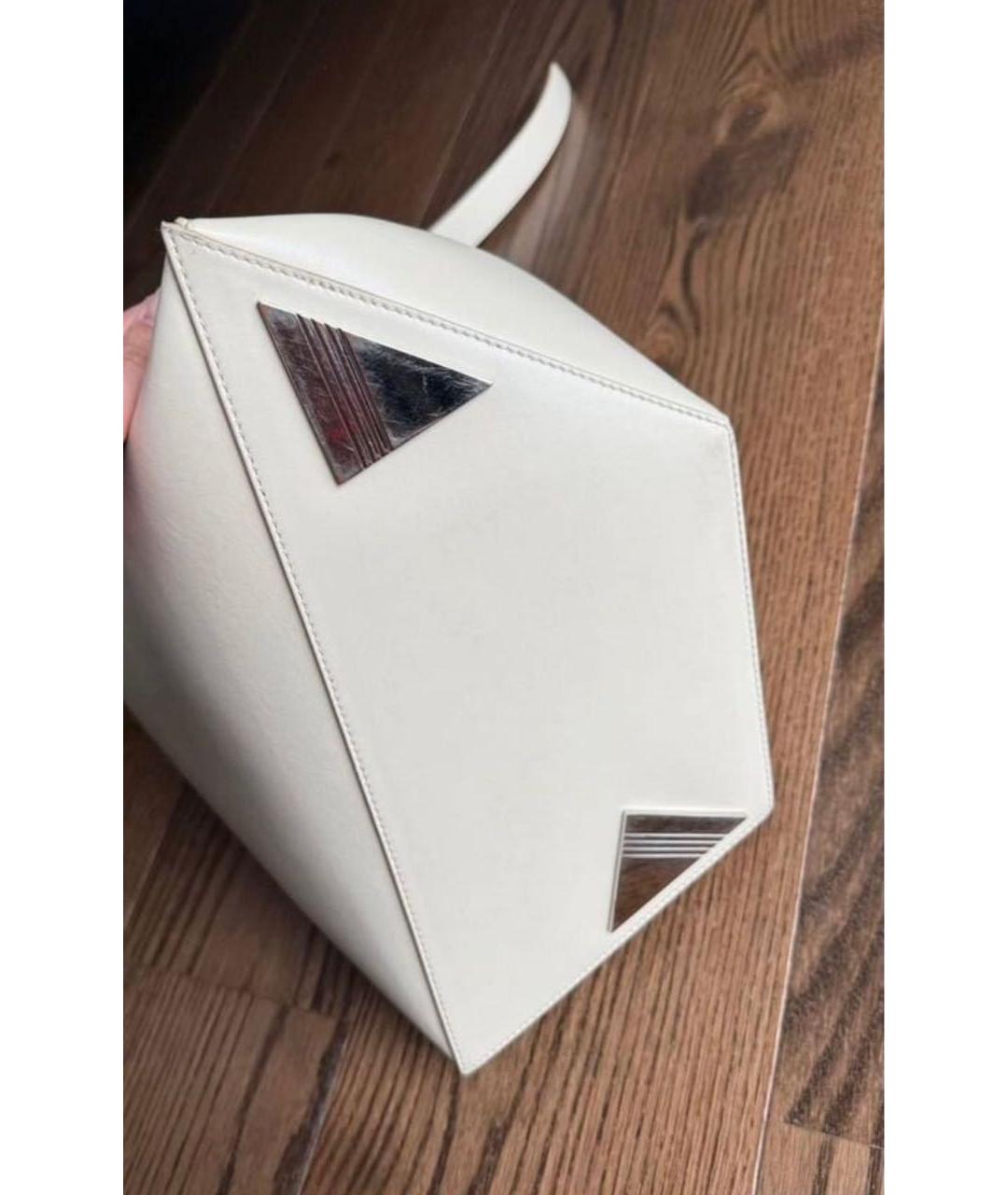 THE ATTICO Бежевая кожаная сумка тоут, фото 4