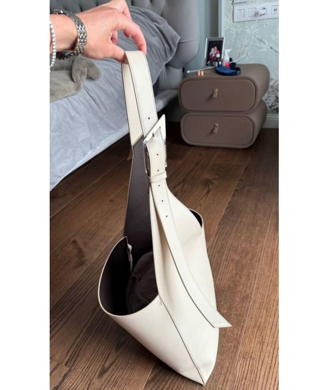 THE ATTICO Бежевая кожаная сумка тоут, фото 2