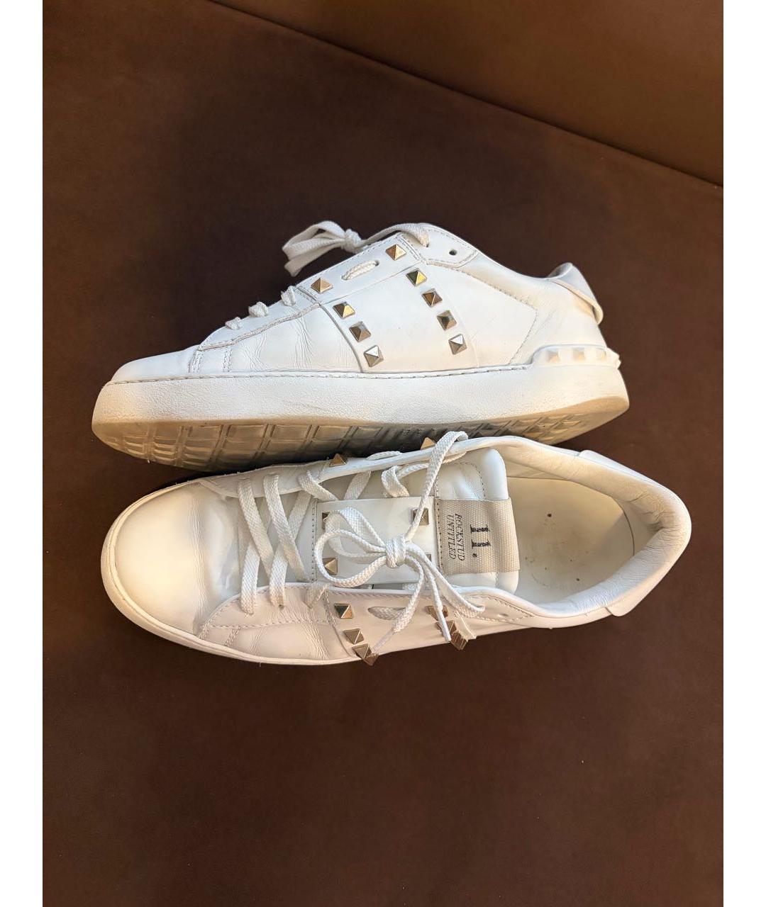VALENTINO Белые кожаные кроссовки, фото 4