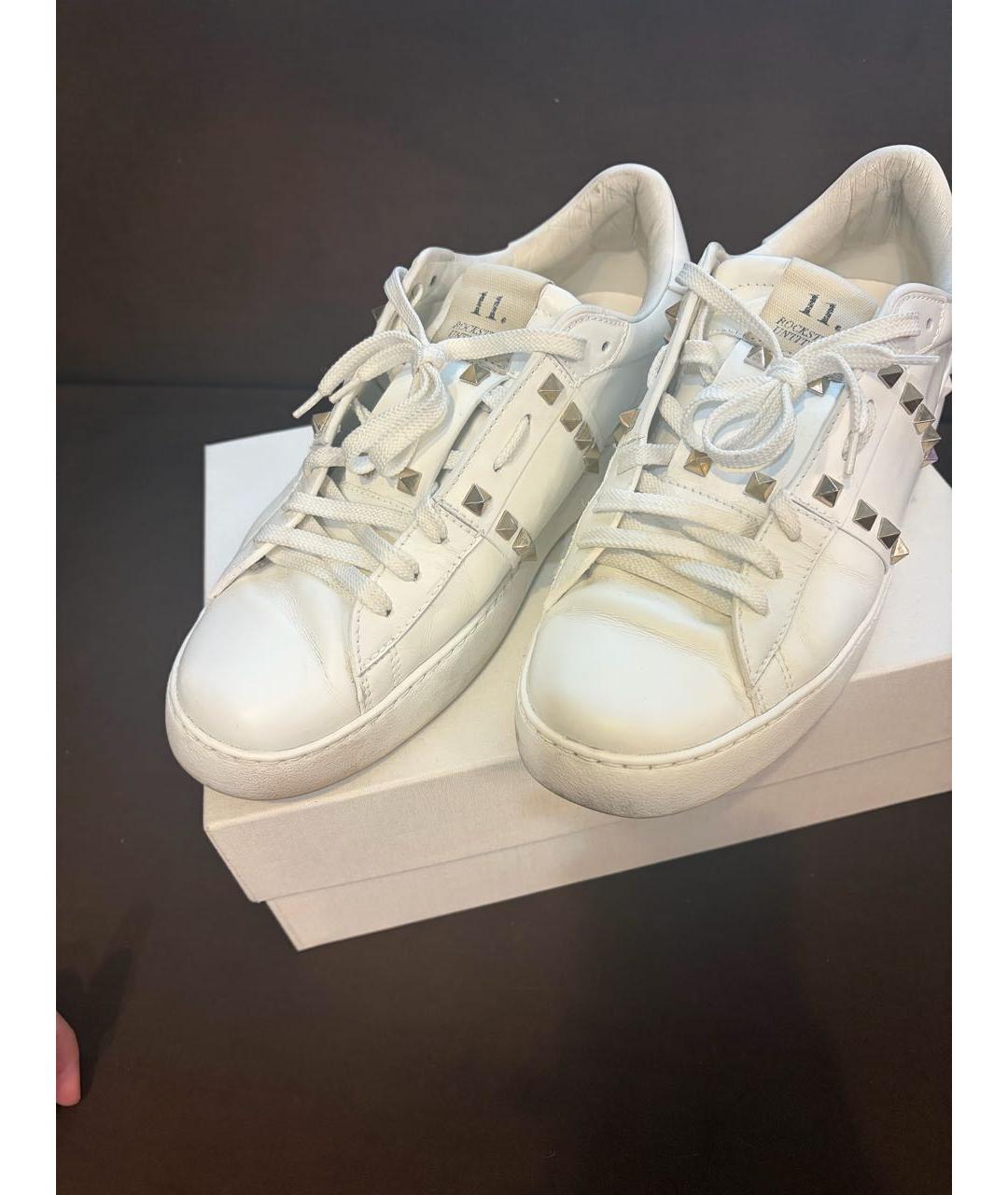 VALENTINO Белые кожаные кроссовки, фото 2