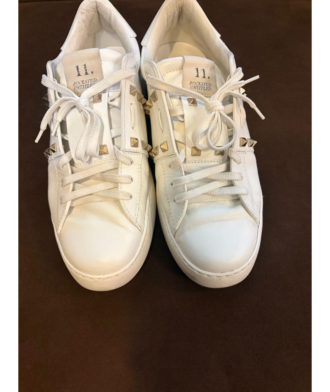 VALENTINO Белые кожаные кроссовки, фото 3