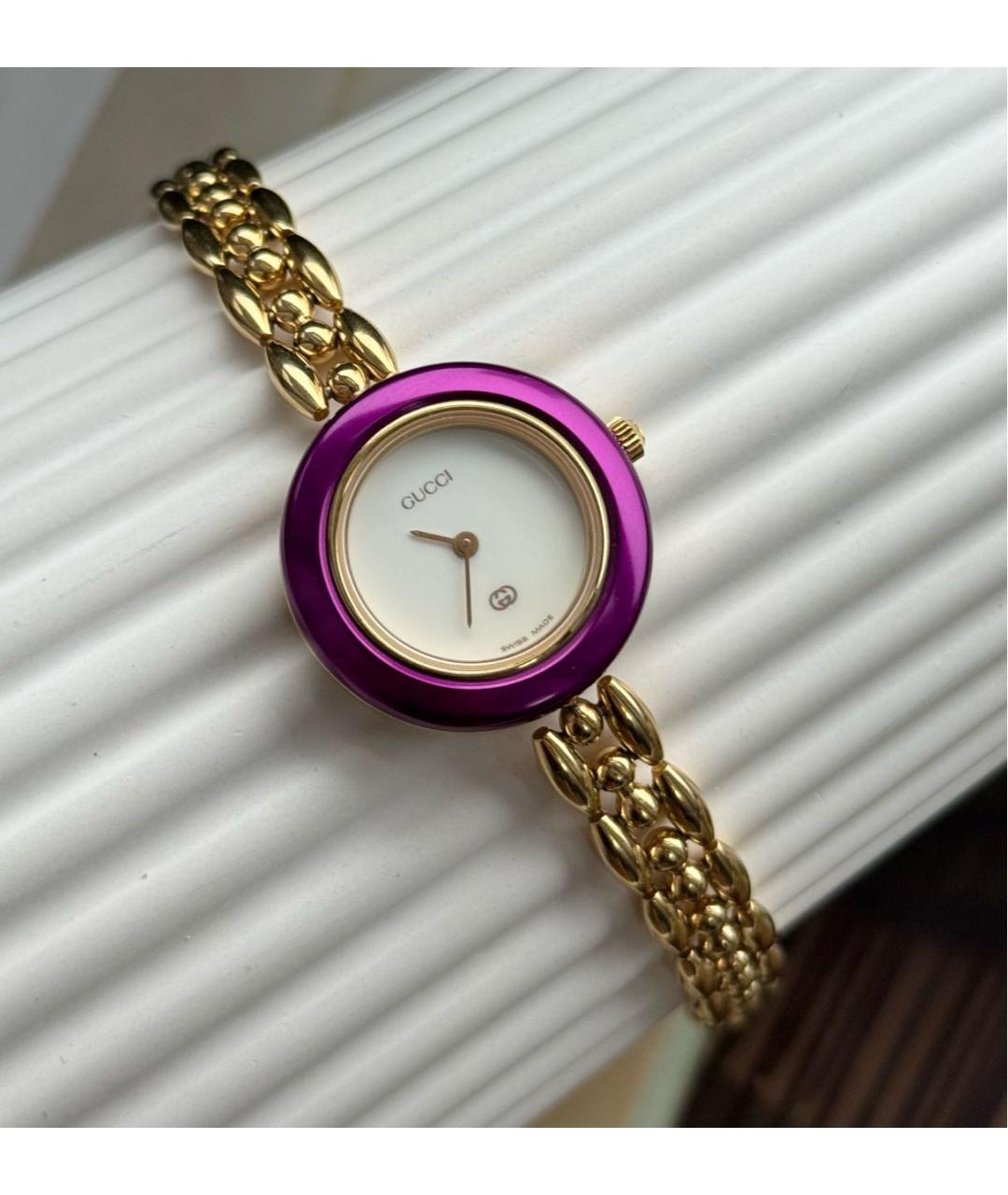 GUCCI Золотые позолоченные часы, фото 9