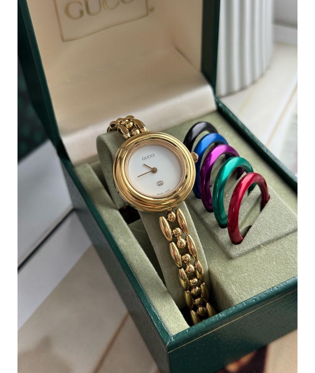 GUCCI Золотые позолоченные часы, фото 3