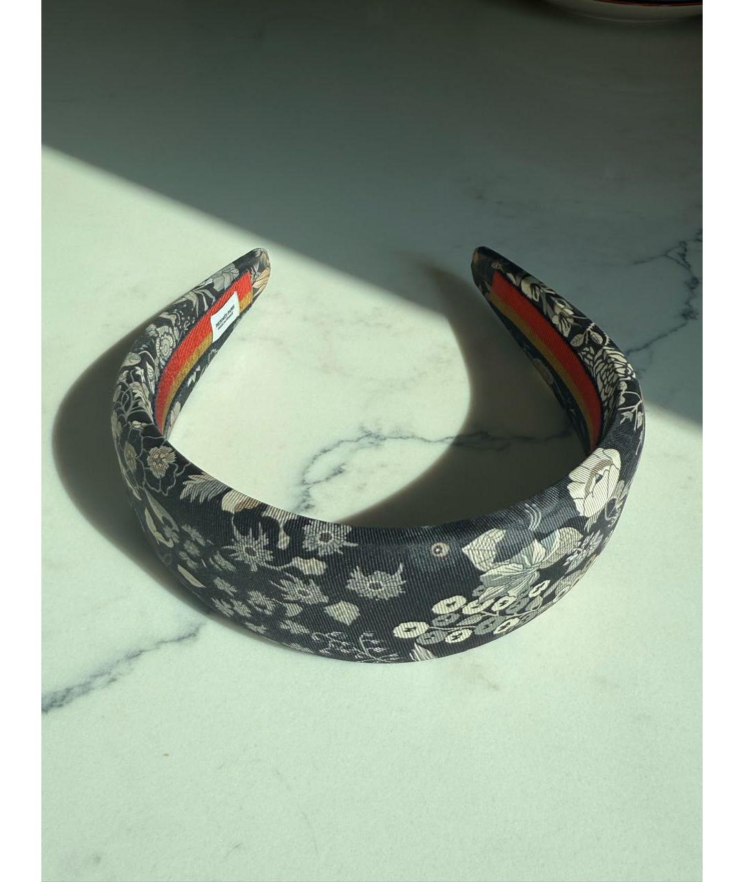 HERMES Темно-синий ободок, фото 4