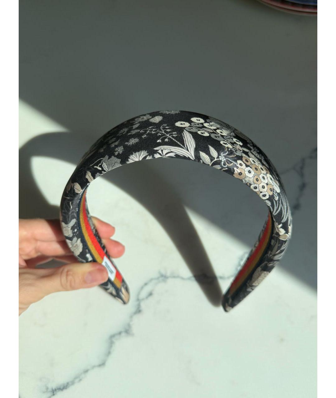 HERMES Темно-синий ободок, фото 7