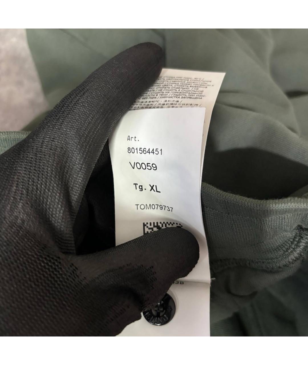 STONE ISLAND Хаки хлопковые повседневные брюки, фото 8