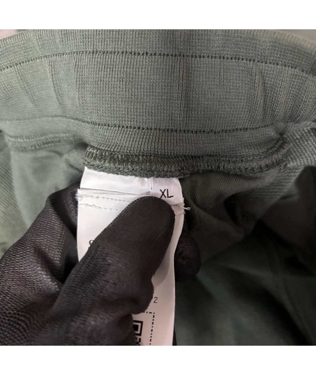 STONE ISLAND Хаки хлопковые повседневные брюки, фото 5