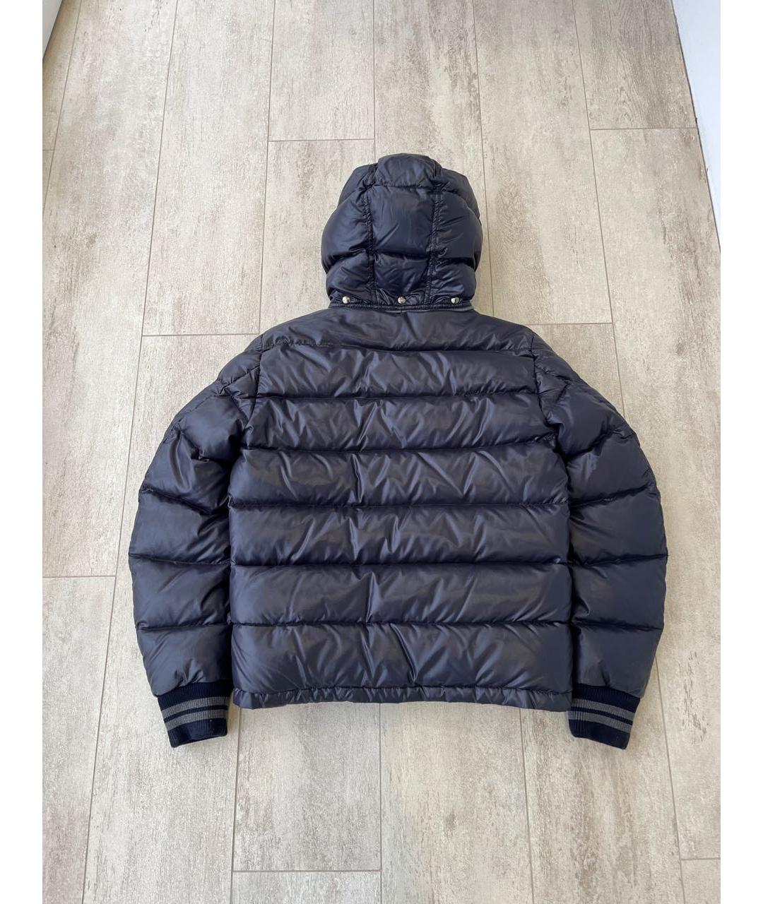 MONCLER Черный полиэстеровый пуховик, фото 2