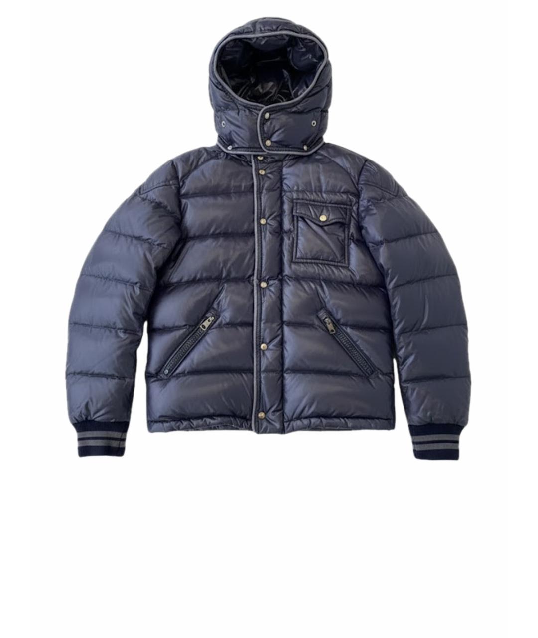 MONCLER Черный полиэстеровый пуховик, фото 1