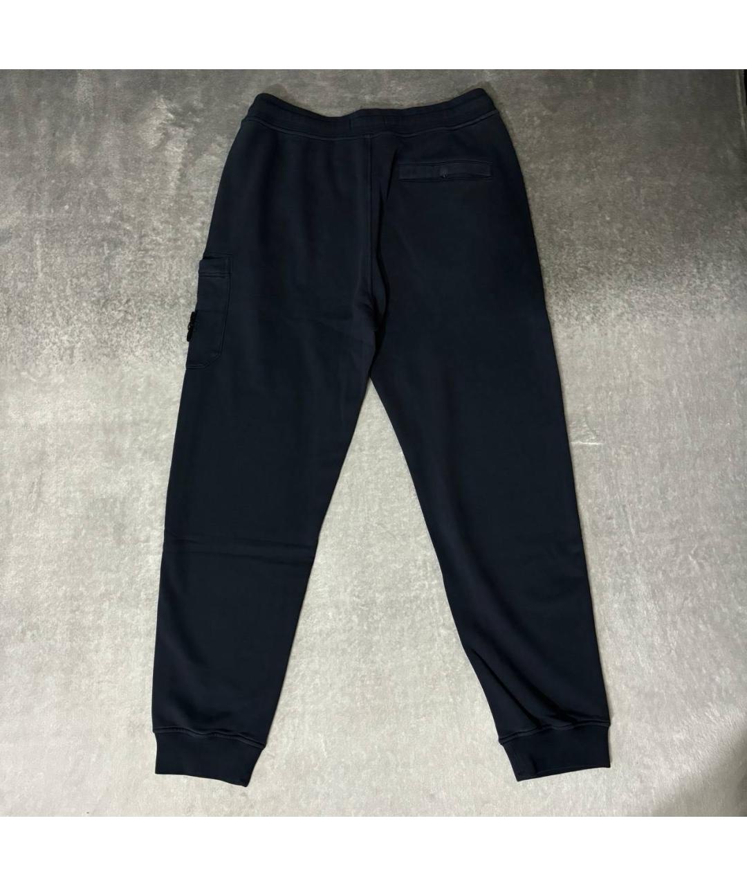 STONE ISLAND Черные хлопковые повседневные брюки, фото 2