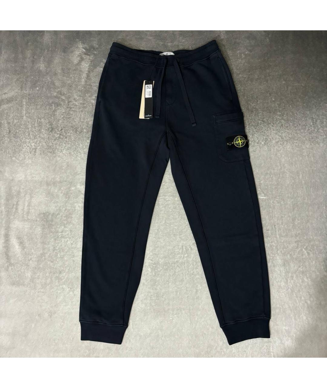 STONE ISLAND Черные хлопковые повседневные брюки, фото 9