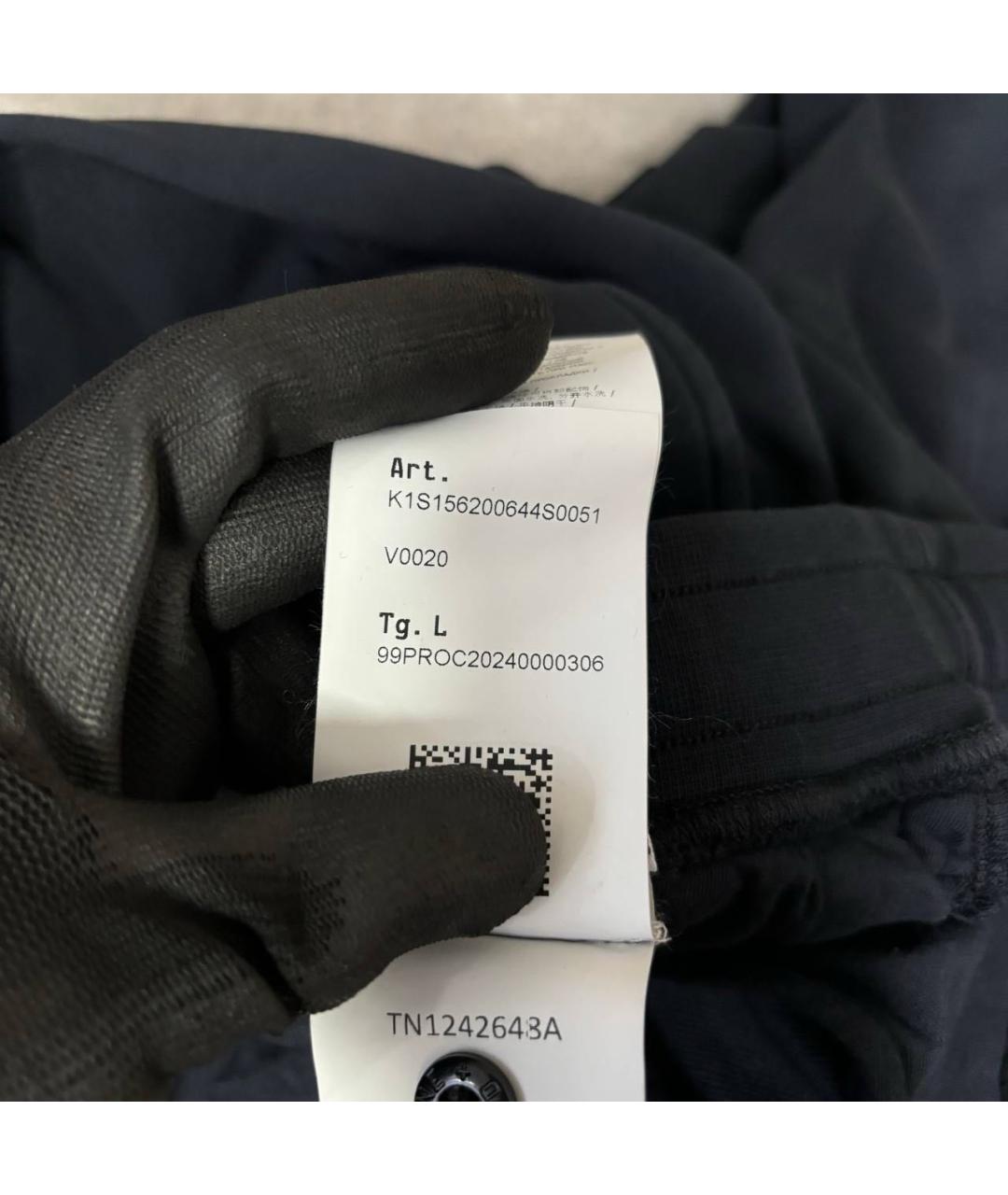 STONE ISLAND Черные хлопковые повседневные брюки, фото 8