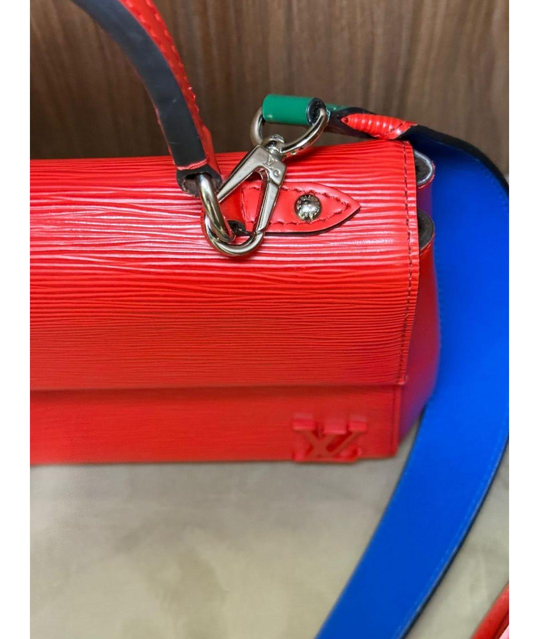 LOUIS VUITTON Красная кожаная сумка с короткими ручками, фото 2