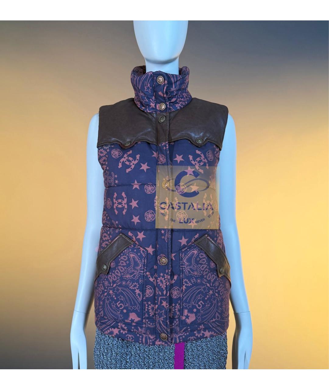 CHANEL Фиолетовый хлопковый жилет, фото 3