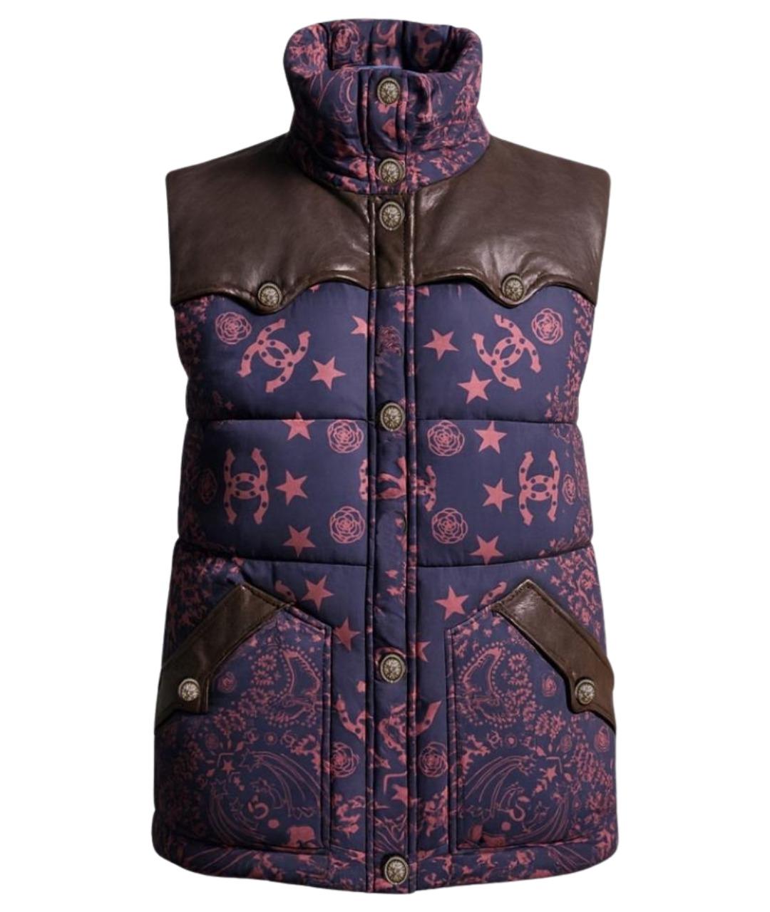 CHANEL Фиолетовый хлопковый жилет, фото 1