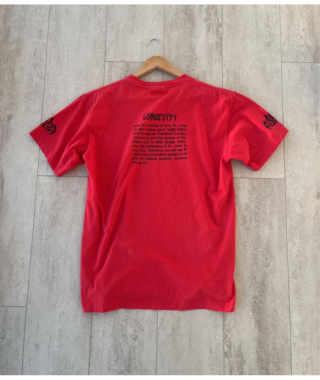 VETEMENTS Красная хлопковая футболка, фото 8