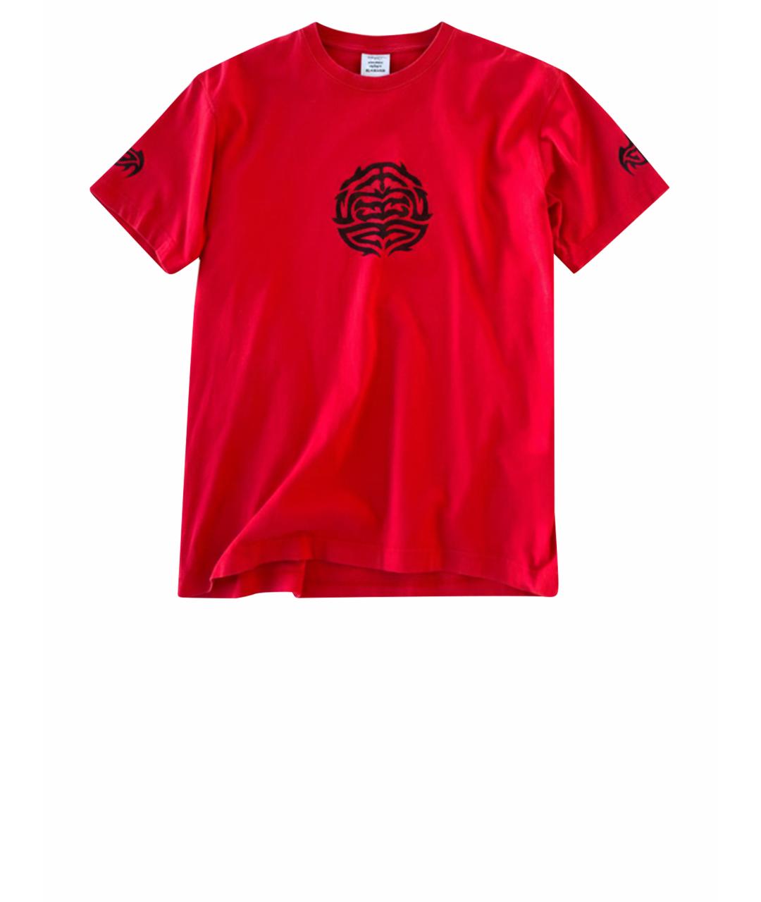 VETEMENTS Красная хлопковая футболка, фото 1