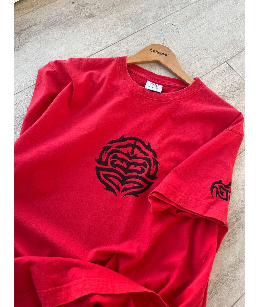 VETEMENTS Красная хлопковая футболка, фото 3