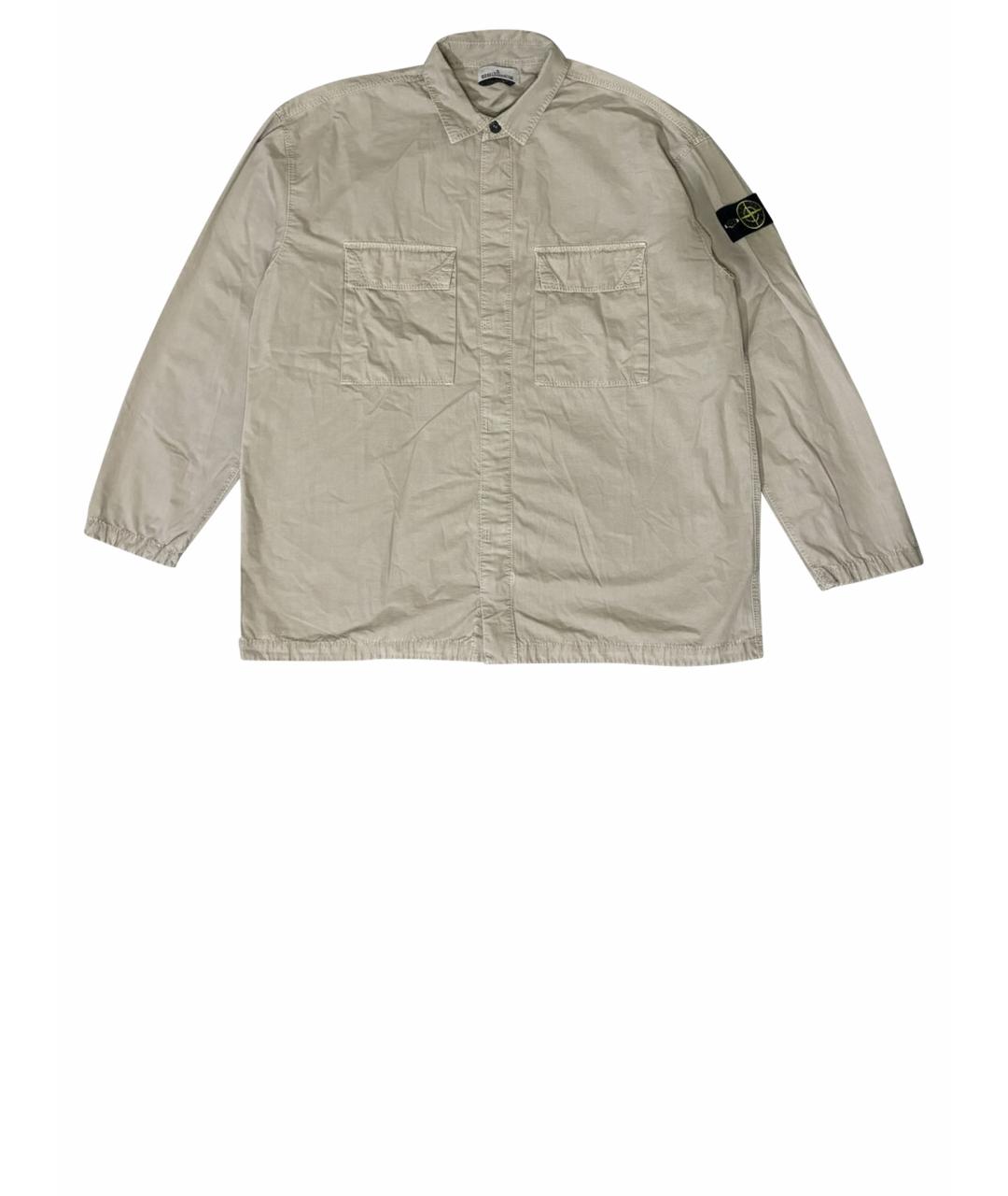 STONE ISLAND Бежевая хлопковая куртка, фото 1