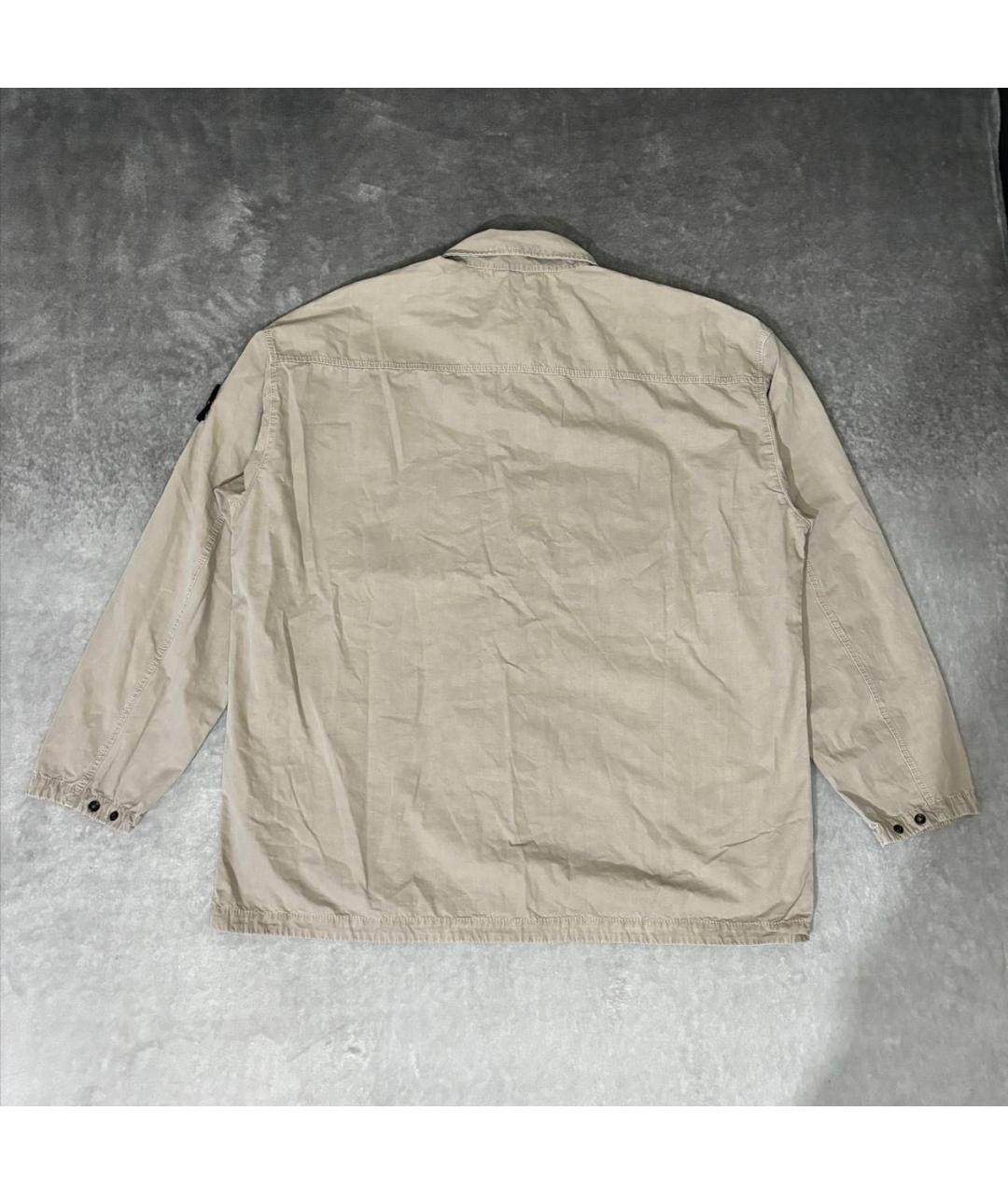 STONE ISLAND Бежевая хлопковая куртка, фото 2