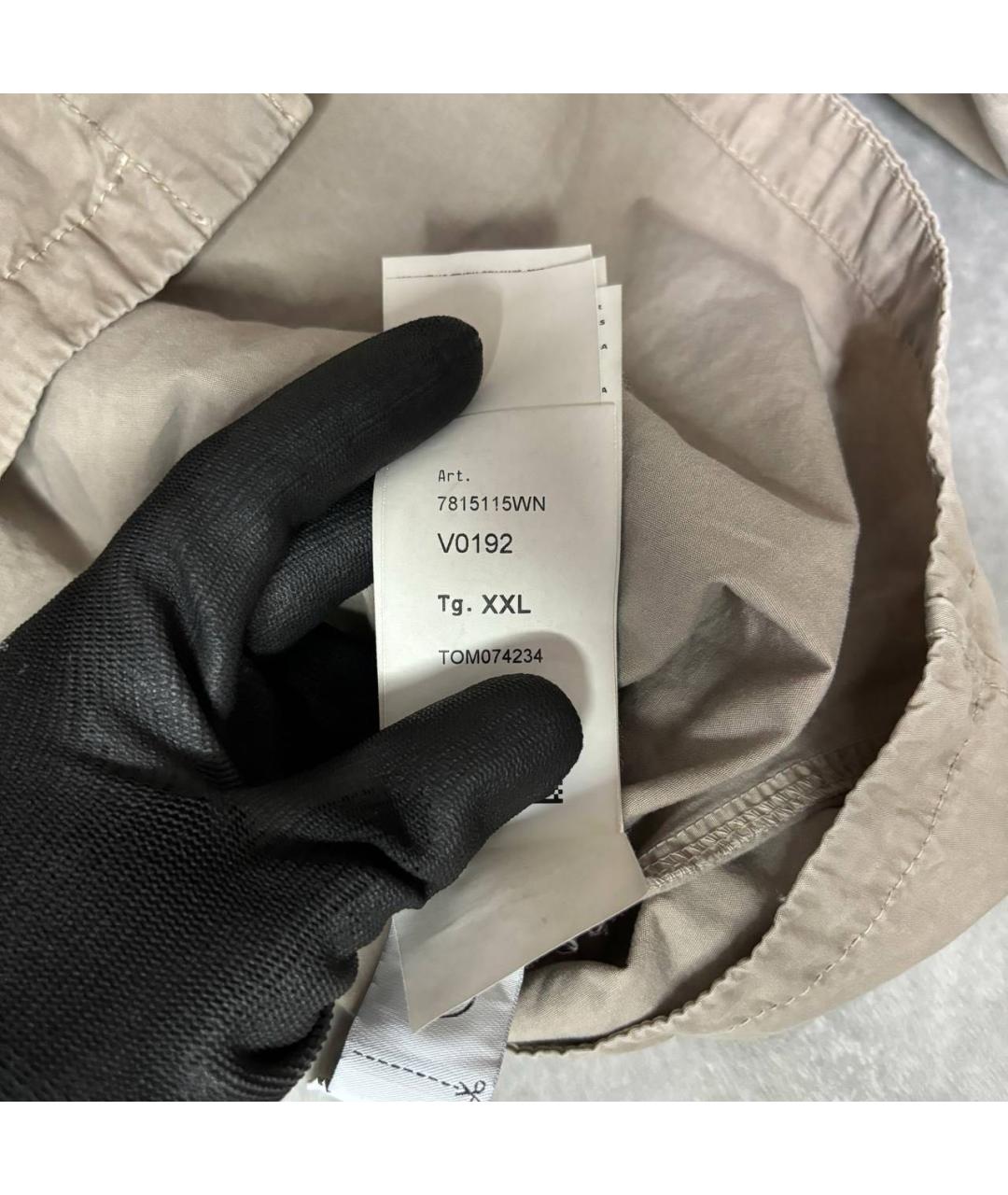 STONE ISLAND Бежевая хлопковая куртка, фото 8