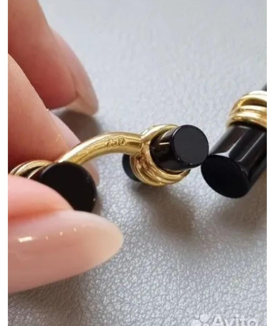 TIFFANY&CO Черные запонки из желтого золота, фото 3