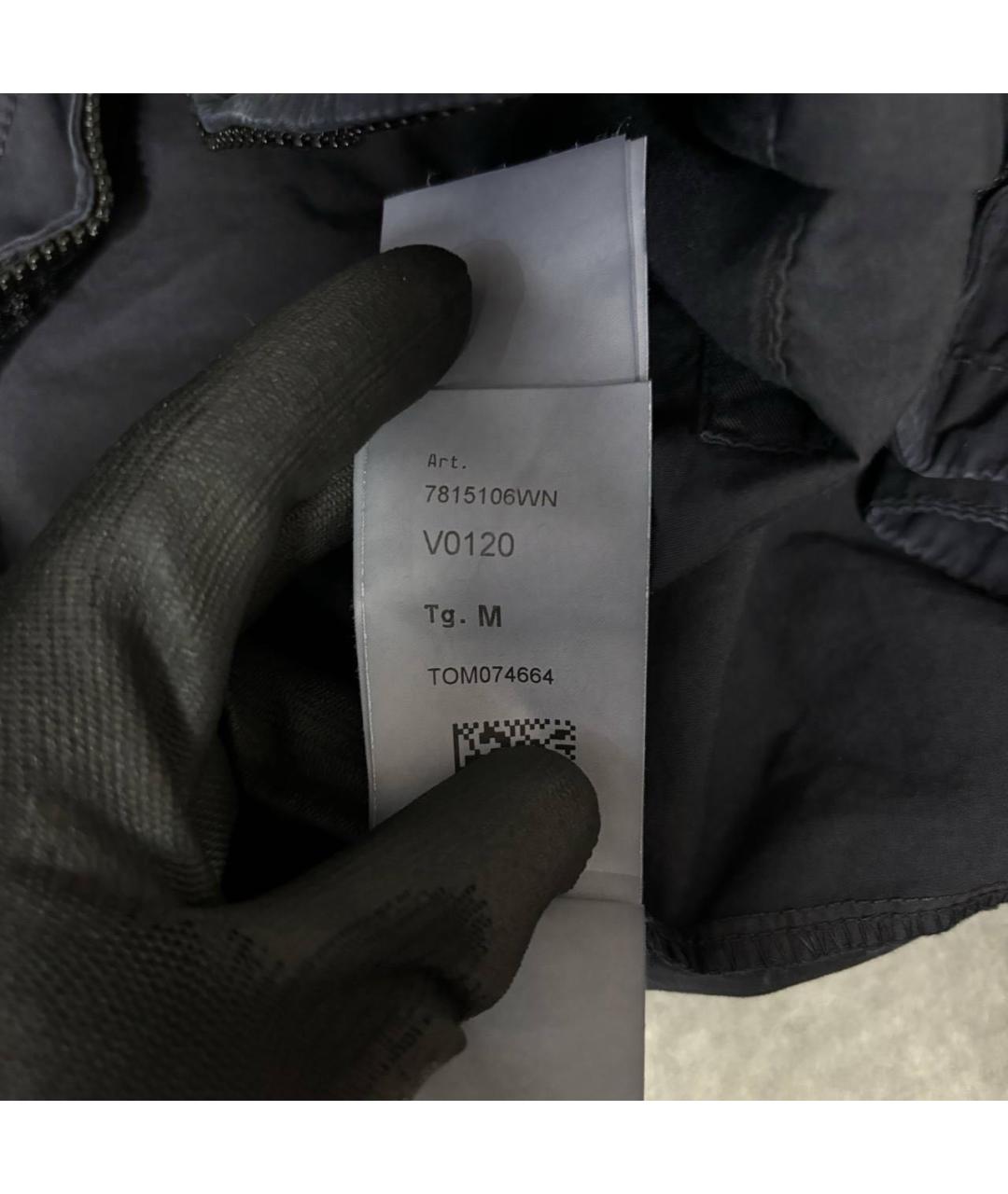 STONE ISLAND Темно-синяя хлопковая куртка, фото 8