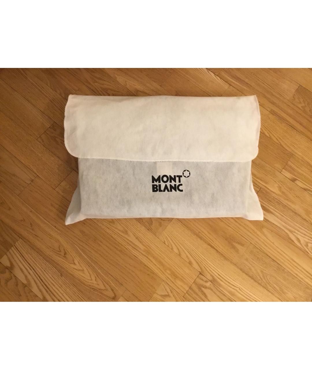 MONTBLANC Черный кожаный портфель, фото 8