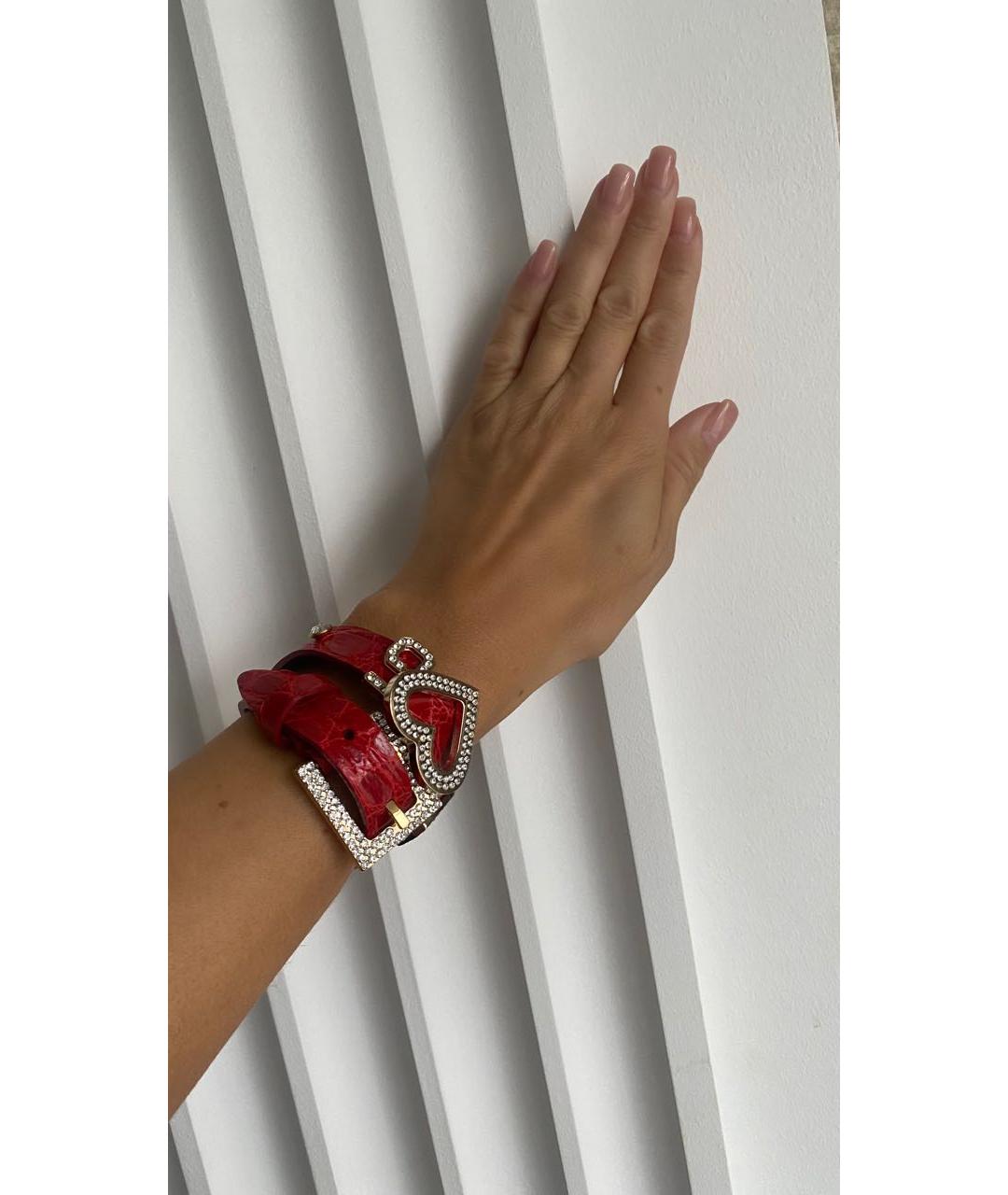 DOLCE&GABBANA Красный браслет из экзотической кожи, фото 7