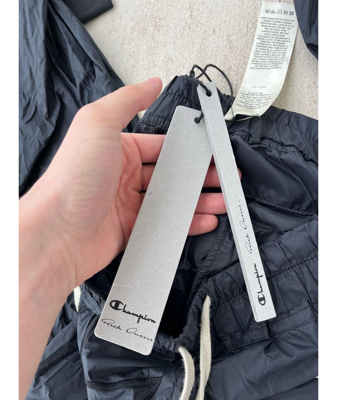 RICK OWENS Темно-синие полиамидовые брюки узкие, фото 6