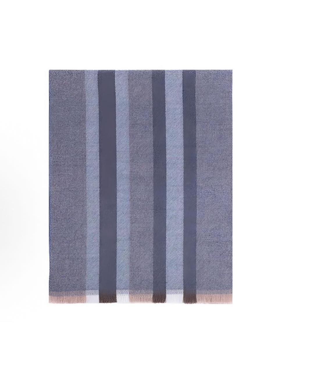 GUCCI Синий шерстяной шарф, фото 2