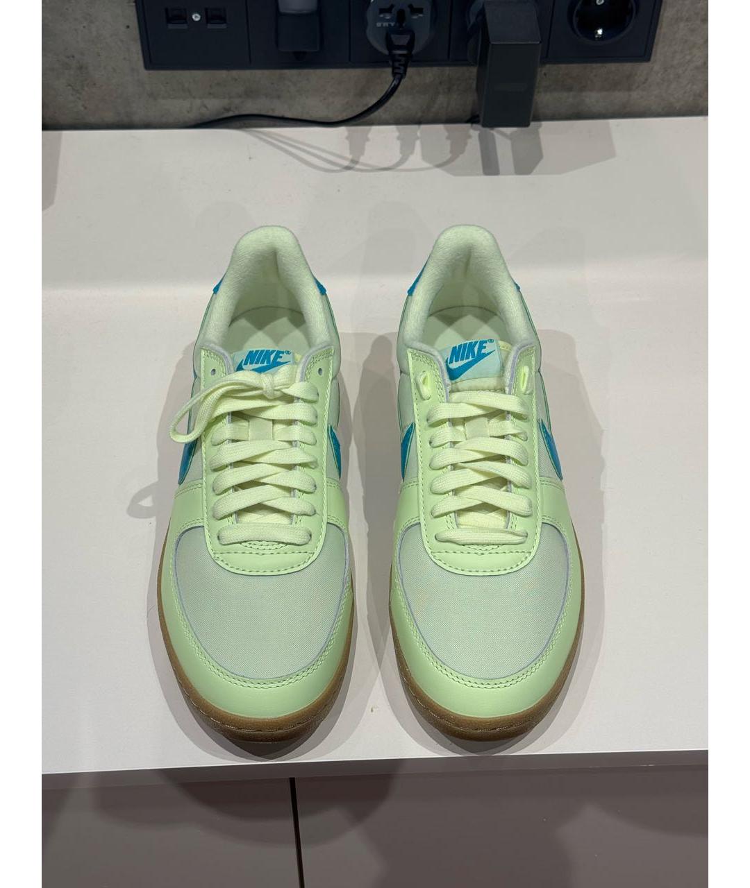 NIKE Салатовые текстильные низкие кроссовки / кеды, фото 2